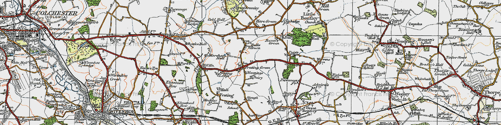 Old map of Balls Green in 1921