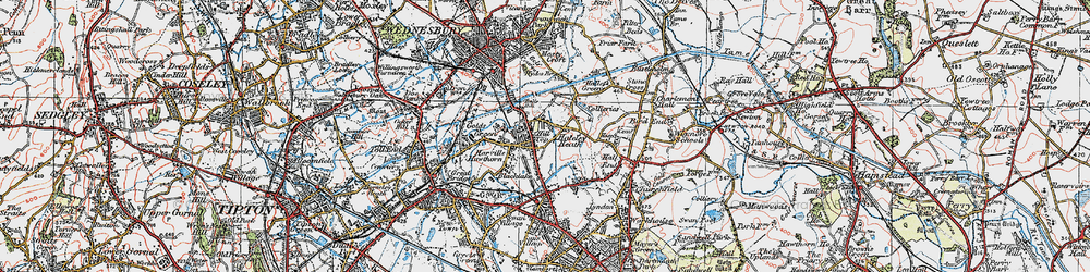 Old map of Balls Hill in 1921