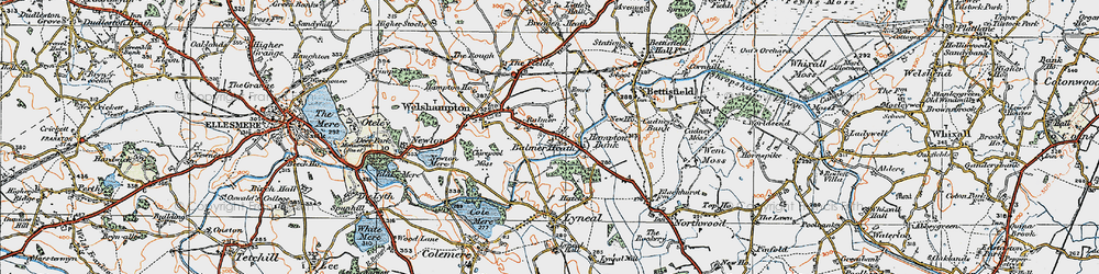 Old map of Balmer in 1921
