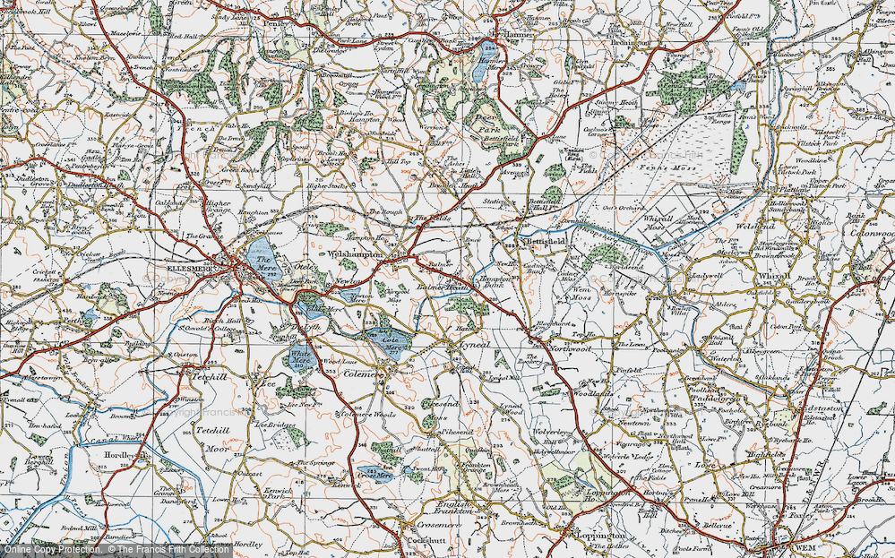 Old Map of Balmer Heath, 1921 in 1921