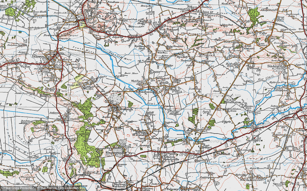 Old Map of Baltonsborough, 1919 in 1919