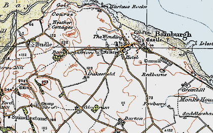 Old map of Burton in 1926