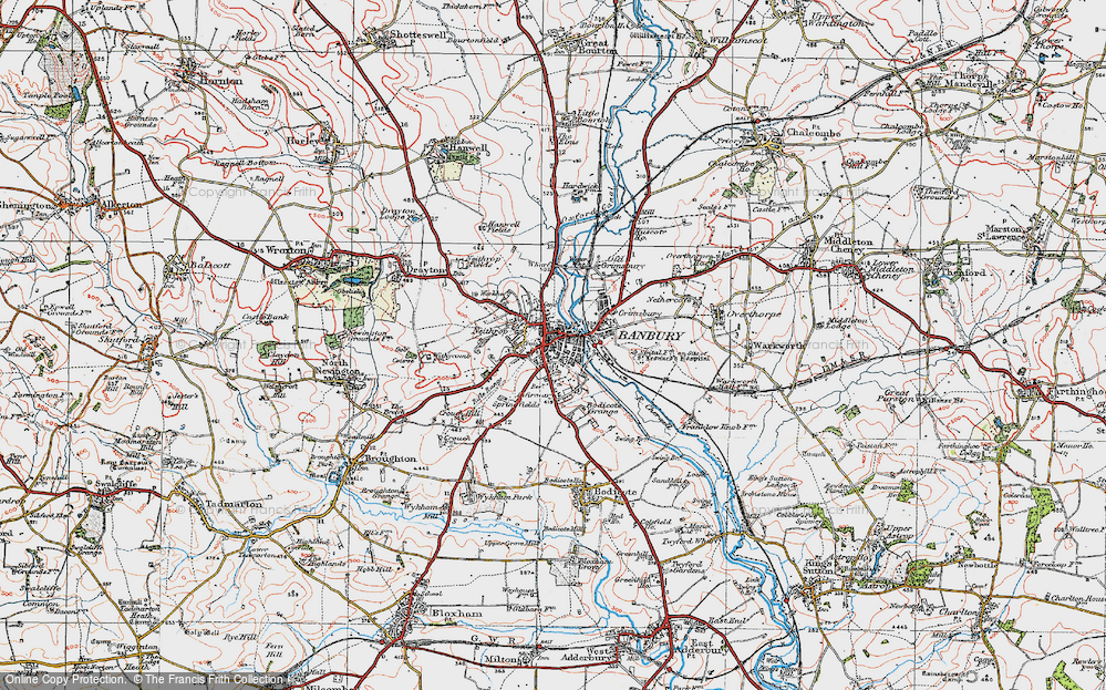 Old Map of Banbury, 1919 in 1919