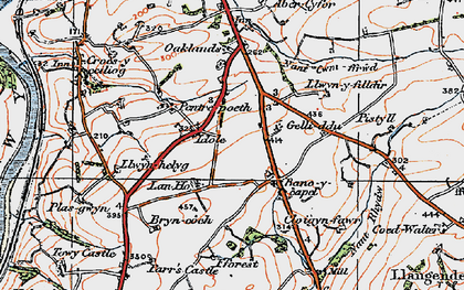 Old map of Bancycapel in 1923