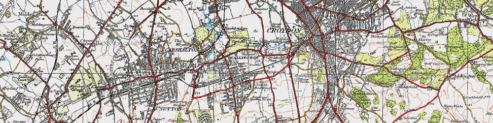 Old map of Bandonhill in 1920