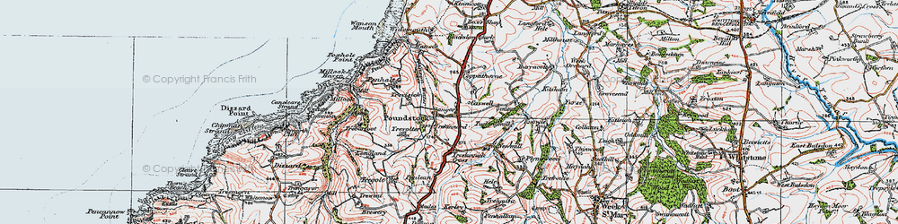 Old map of Bangors in 1919