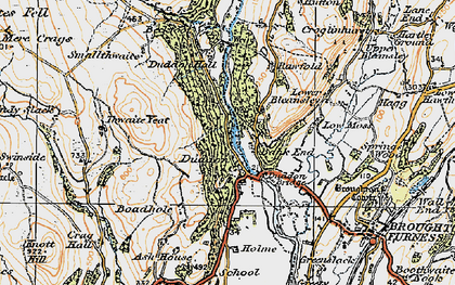 Old map of Thwaite Yeat in 1925