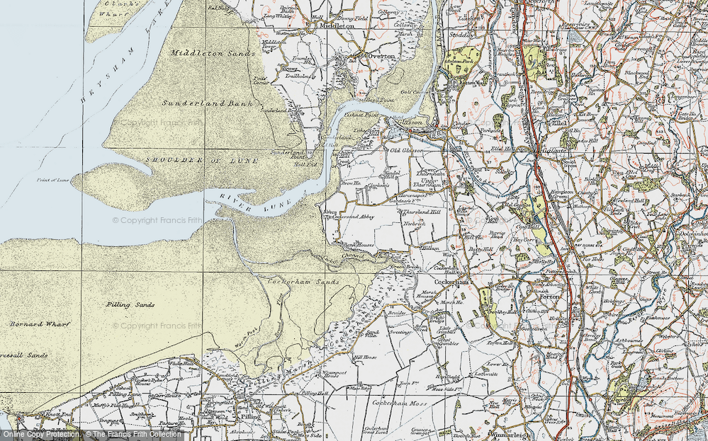 Old Map of Historic Map covering Thursland Hill in 1924