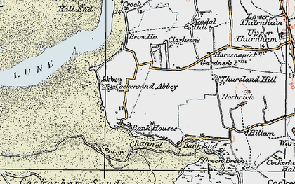 Old map of Thursland Hill in 1924