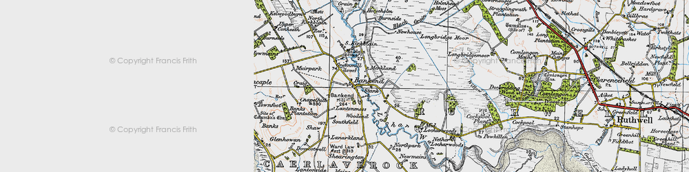 Old map of Black Grain Plantn in 1925