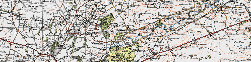 Old map of Barras Top in 1925