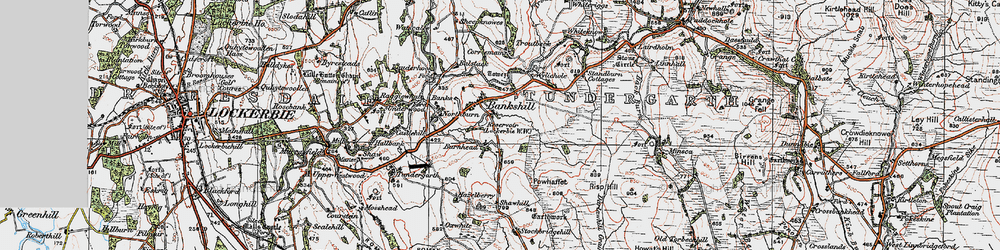 Old map of Trout Beck in 1925