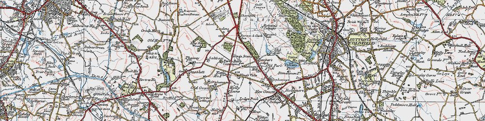 Old map of Westwood Coppice in 1921