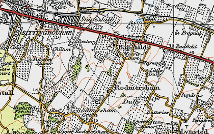 Old map of Bapchild in 1921