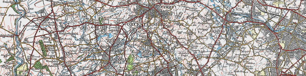 Old map of Baptist End in 1921