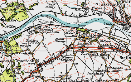 Old map of Bar Moor in 1925