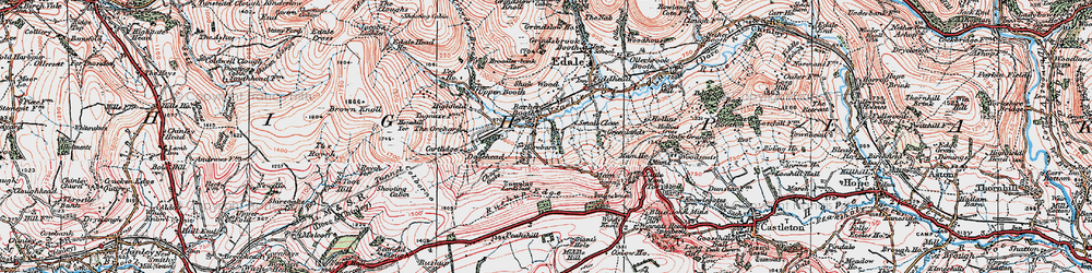 Old map of Blue John Cavern in 1923
