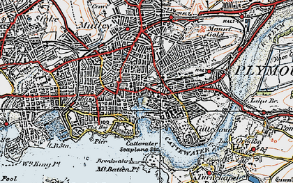 Old map of Barbican in 1919