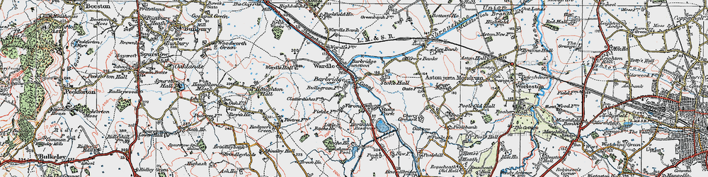 Old map of Barbridge in 1923