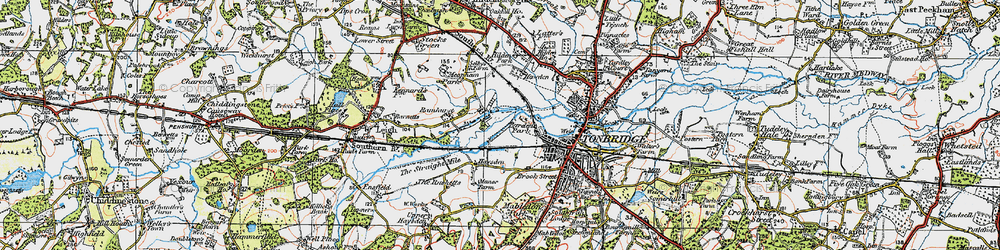 Old map of Barden Park in 1920