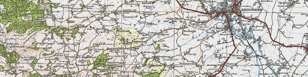 Old map of Bare Ash in 1919