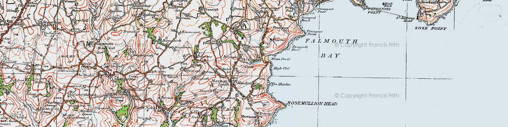 Old map of Bareppa in 1919