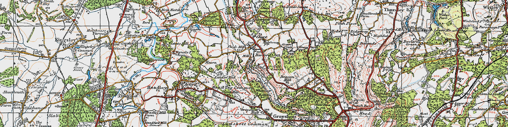 Old map of Whitmoor Vale in 1919