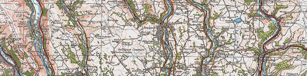 Old map of Bargoed in 1919
