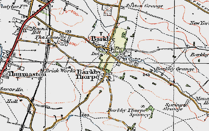 Old map of Barkby in 1921
