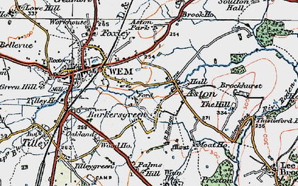 Old map of Barkers Green in 1921