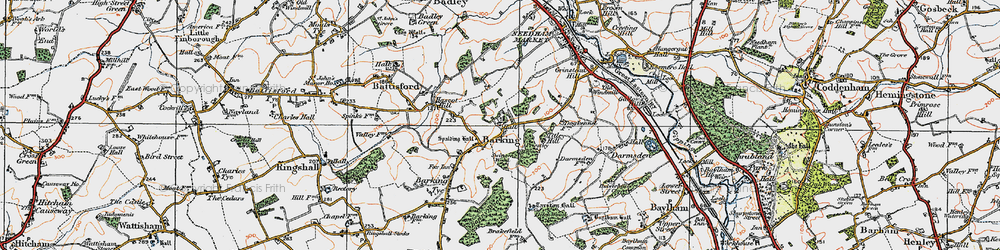 Old map of Titley Hill in 1921