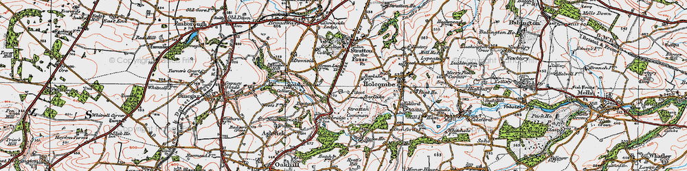 Old map of Barlake in 1919