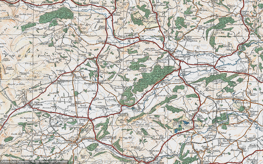 Old Map of Barland, 1920 in 1920