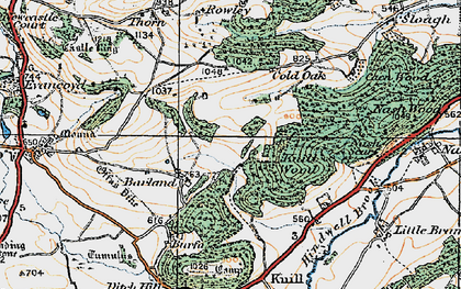 Old map of Barland in 1920