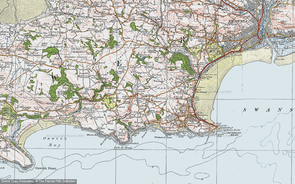 Old Map of Barland Common, 1923 in 1923