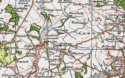 Old map of Barland Common in 1923