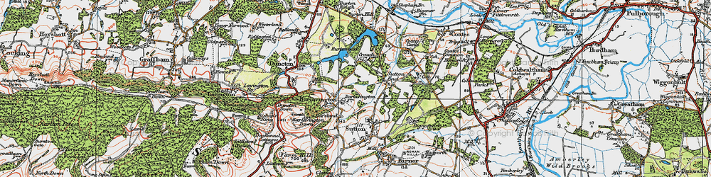 Old map of Barlavington in 1920