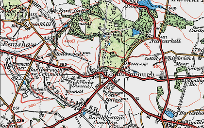Old map of Barlborough Hall in 1923