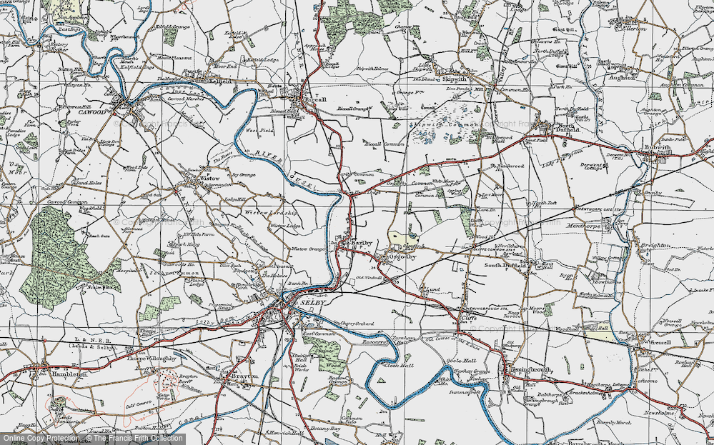 Old Map of Barlby, 1924 in 1924
