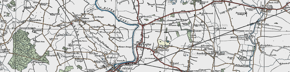 Old map of Barlby in 1924