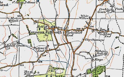 Old map of Barleycroft End in 1919