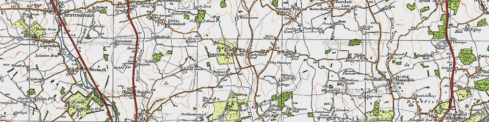 Old map of Barleycroft End in 1919