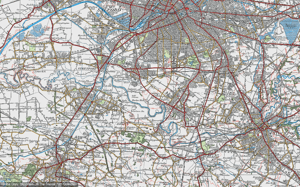 Old Map of Barlow Moor, 1923 in 1923