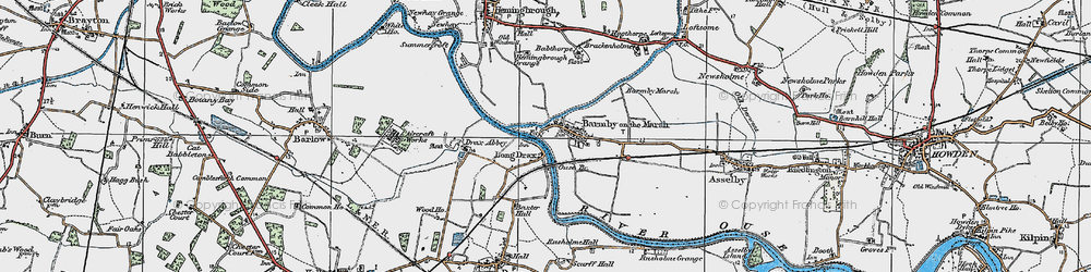 Old map of Barmby on the Marsh in 1924