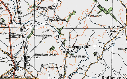 Old map of Barmpton in 1925