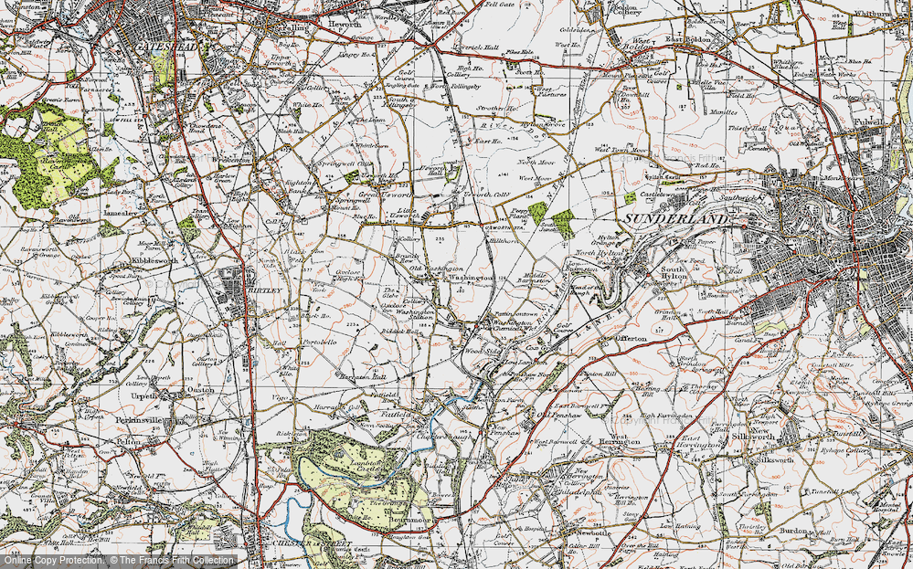 Old Map of Barmston, 1925 in 1925