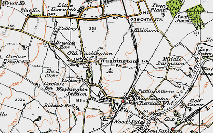 Old map of Barmston in 1925
