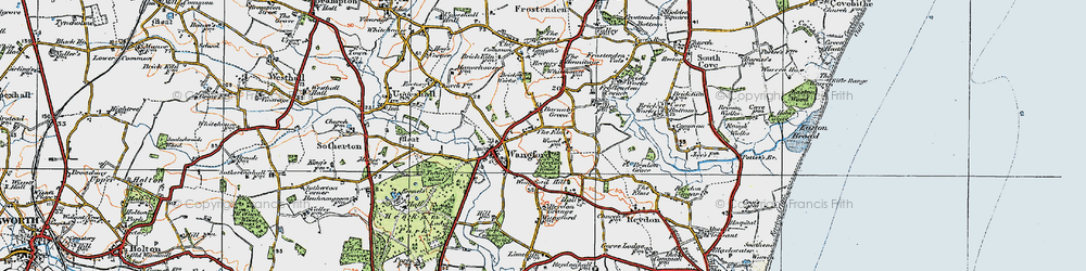 Old map of Barnaby Green in 1921