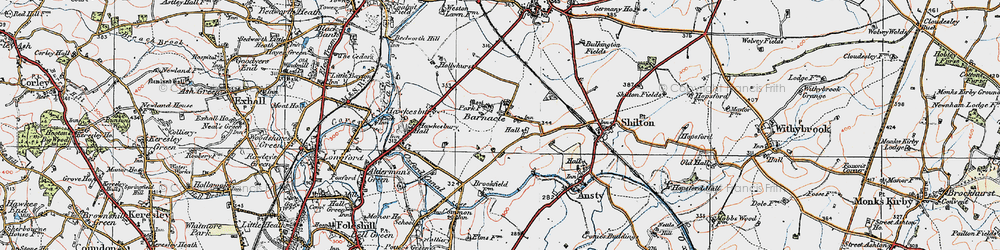 Old map of Barnacle in 1920