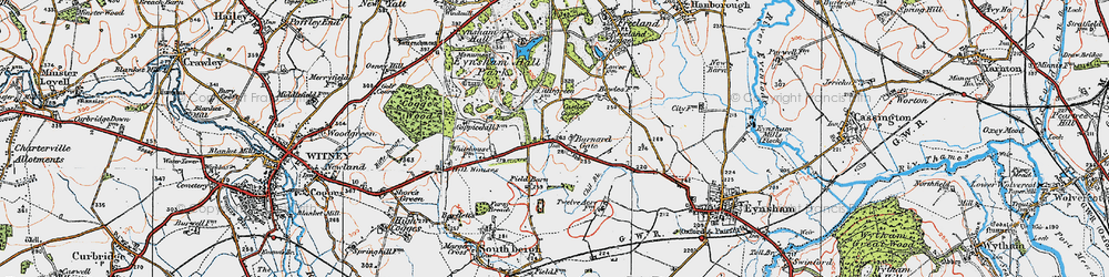 Old map of Barnard Gate in 1919